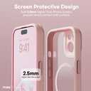 miak for iPhone 15 Plus Case, Strong Magnetic Compatible with MagSafe, Camera Lens Full Cover Case, Pink