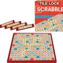 Tile Lock Scrabble by Winning Moves Games USA, Innovative Gameboard Locks Tiles in Place, for 2 to 4 Players, Ages 8 and Up