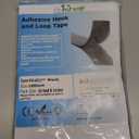 18cm (7' inch) Ultra Wide 1 Meters Long (1.09 Yards) Self Adhesive Hook and Loop Strips Set with Super Sticky Glue Nylon Fabric Fastener Black