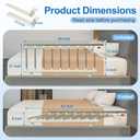 Bed Side Rails Guard for Elderly Adults Seniors Assist Rail Safety Bed Cane Railings Fold Down Handle Handicap Medical Support Assistance Devices Half Grab Bar 48 Inches W x 21 Inches H