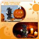 Halloween Tree Statue with Skull Head Decorations,Tree Skeleton Statues with Spook Lights for Holiday Decor,Halloween Decorations Indoor for Table Mantel Shelf Decor,Props Haunted Collectible Gifts (Black)