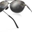 Cyxus Aviator Sunglasses for Men Polarized UV400 Protection Military Pilot Sunglasses Trendy for Driving Hiking 1489
