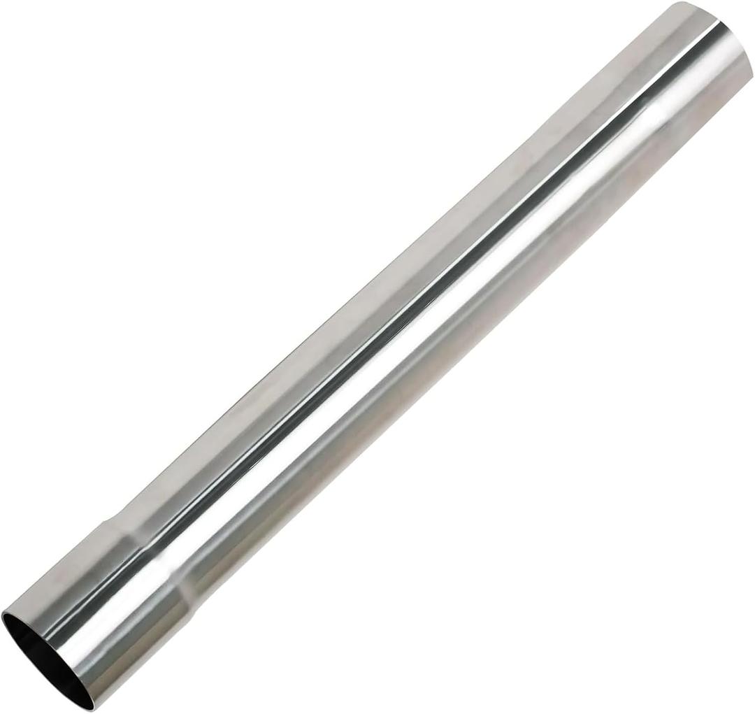 3 Inch DIY T304 Stainless Steel Exhaust Muffler Straight Pipe, Tailpipe 3"ID to 3"OD Exhaust Extension Tube Tailpipe 18" Length Universal Fitment