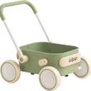 PULA Baby Push Walker with Wheels Toddler Wagon for First Learner Baby Toys 6-12 Months, 1 Year Old Birthday Gifts, Indoors and Outdoors (Green)