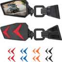 Mirrors Doors Off for Wrangler JK TJ 1997-2018, Side Mirrors Anti-Shake Quicker Install with Black Orange Blue Red Inserts for Wrangler Doors Off Safe Driving(NOT FIT JL)