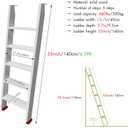 55" White Wood Bunk Bed Ladder, Lofted/Dorm/RV Bed Bunkbed Ladders with 4in Extra Wide Steps and Non-Slip Pads, Replacement Wooden Ladder for Motorhome/Camping (White, 55in /140cm)