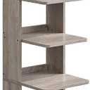 VASAGLE 7-Tier Vertical Shoe Rack, Narrow Shoe Storage Organizer with Hooks, Slim Corner Tower Shelf, Space-Saving for Entryway and Bedroom, Heather Greige ULBS200L01