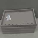 ProCase Stackable Jewelry Organizer Trays for Drawers, Jewelry Drawer Inserts Container Display Case Storage for Earring Necklace Rings Bracelet with Removable Dividers -Grey, 4 Layers
