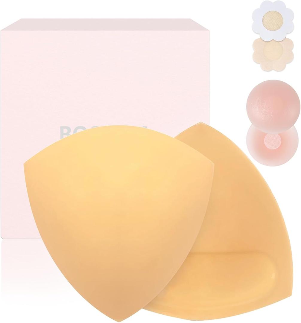 Boomba Invisible Lift Inserts Double-Sided Sticky Bra Ultra Push Up Bra Inserts Suitable for Different Occasions (M)