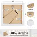 puthiac 12x18 Solid Oak Wood Picture Frame, White, 1 Pack