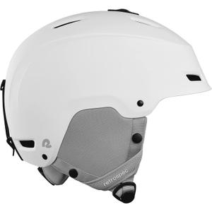 Retrospec Zephyr Ski Helmet - Snowboard Helmet for Adults & Youth with Adjustable Fit, 9 Breathable Vents, Removable Washable Earmuffs - Snow Sports Helmet for Men & Women (Medium, Matte White)
