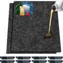 ToLanbbt 2 Pack Garage Floor Mat 60" x 36" - Oil Spill Mat for Under Car Driveway Oil Drip Pad with 8P Tapes, Waterproof Backing, Leak Absorbent, Reusable, Washable, Protect Garage Floor (Dark Gray)