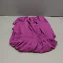 WQ Women Mini Dress Long Sleeve Deep V Sexy Dress A-line Elastic High Waisted Flowy Dress (Purple, Large)