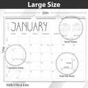 GuassLee Large Wall Calendar 2026-2028, 24-Month 22" x 17" Wall Calendar from Jun. 2026 to May. 2028, Large Desktop Hanging Monthly Planner with Thick Paper, Ruled Blocks for Home School Office