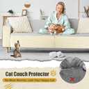 Cat Scratch Couch Furniture Protector, 90" x 16" Trimmable Anti-Scratch Couch Protector from Cat Claws with Double Self-Adhesive Carpet, Great for Sofa & Indoor Wooden Furniture (Off White)