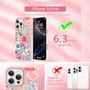 OOK Case for iPhone 16 Pro [Compatible with MagSafe], Luxury Gilded 3D Textured Pink Coastal Beach Ocean Sea Shell Floral Collage Frosted Shockproof for Women Girls Magnetic Phone Cover