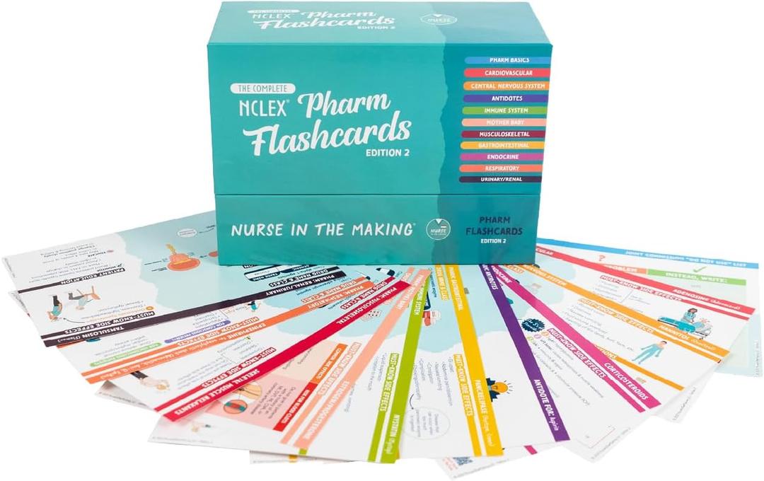 Pharmacology Flashcards  Nurse In The Making  150+ Nursing School Medication Cards for NCLEX, ATI & HESI Prep  Drug Classes, Side Effects & Study Tips for RN & LPN Students