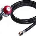 DOZYANT 0-30 PSI Adjustable Propane Regulator with 4 Feet QCC1/Type1 Hose - Fits for Propane Burner Turkey Fryer Smoker and More Appliances - Safety Certified
