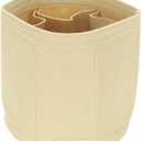 uxcell Purse Organizer Insert, 8" x 8" Portable Felt Organizer Bags Round Multiple Compartments Purse Liner for Bucket Bag, Domed Satchel, Tote Bag, Handbag Shaper, Beige