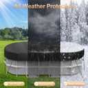 LXKCKJ Rectangular Pool Cover for above Ground Pools, Heavy Duty Winter Cover Ideal for Waterproof and Dustproof (9x18 FT, Black)