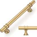 Amerdeco 10 Pack Champagne Bronze Cabinet Pulls 5 Inch(128MM) Hole Centers Kitchen Cabinet Handles Cabinets Hardware Drawer Pulls ZH0050 (5"/128MM Hole Center)