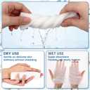 Riakrum 24 Pack Disposable Towelettes Face Towel Bulk Cotton Face Tissues Soft Facial Tissue Dry Wet Use for Sensitive Skin Care Makeup Removing Surface Cleaning (2400 Counts)