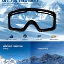2Pack Ski Goggles for Men Women Snow Goggles Anti fog Snowboard Goggles with 100% UV Protection