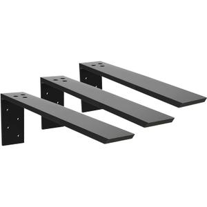 Countertop Support Bracket 4 Pack Heavy Duty Granite Hidden Forward L Shelf Bracket 16" x 6" x 2 1/2" Metal Corbels for Quartz/Wood/Concret/Laminate Countertops