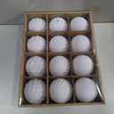 Velvet Christmas Ball Ornaments Set - 12 Pcs 3.1" Large Hanging Balls White with 3 Textures | Smooth Diamond Pleated | Shatterproof Luxury Decor for Christmas Tree Holiday Home Party Decorations