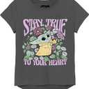 STAR WARS Mandalorian Grogu The Child T-Shirt-Girls 4-16 (Black)