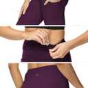 ALONG FIT Women High Waisted Biker Shorts Tummy Control Workout Yoga Shorts with Pockets Athletic Workout Running (Black, L)