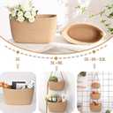 Hanging Storage Baskets, Over the Door Basket, Cotton Wall Baskets Storage, Hanging Door Basket with 4 Hooks