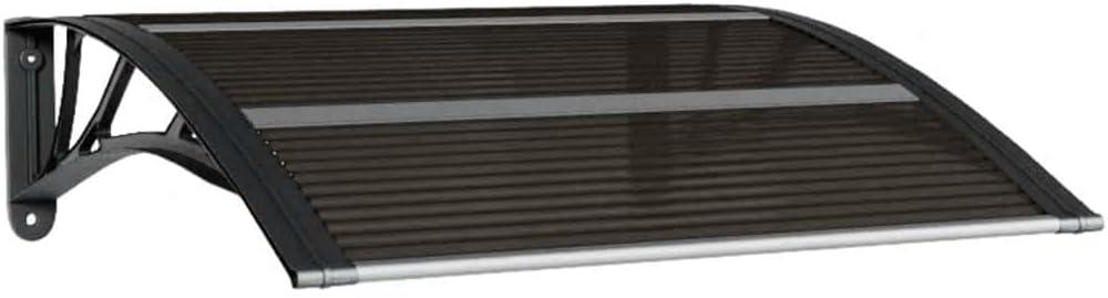 vidaXL Door Canopy, Front Door Canopy for Protection, Porch Canopy for Outdoor, Weather-Resistant Polycarbonate Cover, 31.5''x31.5'', Black
