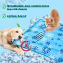 Dog Cooling Mat, Pet Washable Non-Toxic Summer Dogs Cats Cooling Pads Sleeping Kennel Mats Cool Ice Blanket for Indoor & Outdoor Dog Beach Essentials Gray 29.5 * 29.5IN