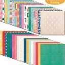 Scrapbook Paper Pad, 36 Sheets Double-Sided Design Paper with Foil Accents, 200GSM Decorative Cardstock for Card Making, Scrapbooking, Junk Journaling, 12" x 12" Artisan