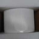 LE TAUCI Utensil Holder for Kitchen Counter, 7.3"+5.4" Fluted Ceramic Utensil Crock Organizer for Countertop, Heavy Large Holder for Spatulas, Spoons, Set of 2, White, Kitchen Counter Decor