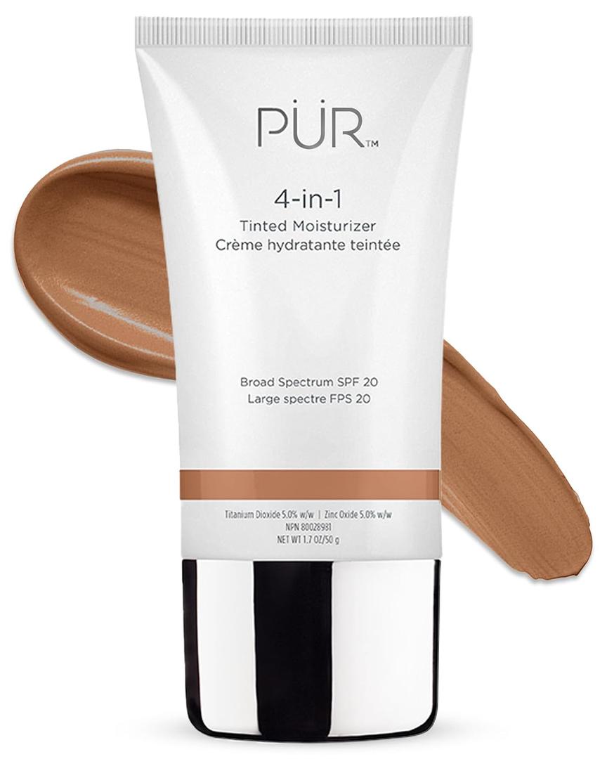 PR MINERALS 4-in-1 Tinted Moisturizer With SPF 20 - Hydrating Face Moisturizer, Primer, & Foundation With Shea Butter, Aloe Vera & Vitamin B3 - Vegan Friendly - Free of Paraben, Gluten & BPA (Tan)