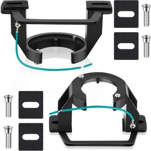 Zonon Ceiling Fan Mounting Bracket Ceiling Fan Mounting Kits for Cathedral Canopy Living Room, Black(2 Pcs,with Wire)