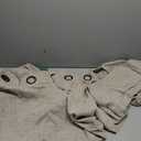 PrinceDeco 100% Blackout Linen Curtains for Bedroom Rich Textured Window Curtain Room Darkening Thick Thermal Curtain for Living Room Light Blocking Curtains & Drapes 84 Inches 2 Panels