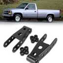 2-3" Suspension Rear Drop Lowering Shackles kit Leaf Spring Drop Shackle Kit Compatible with Chevy Silverado GMC Sierra 1500 C1500 K1500 Dodge Ram Replaces 6400 410520