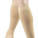 Truform 20-30 Mmhg Compression Stocking for Men & Women, Knee High Length, Open Toe, Beige, Large (Large (1 Pair))