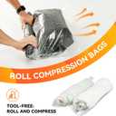 Wevac 10 Pack Vacuum Storage Bags (2 Jumbo/2 Large/2 Medium/4 Rolling Bag) | Space Saver | Rapid Vacuum | Double Zip Seal | Clip Stopper | Ideal for Clothes, Blankets Compression and Travelling