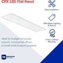 Lithonia Lighting CPX 1x4 LED Flat Panel Light, 1 Ft. x 4 Ft. LED Light Panel, Ceiling Lighting Fixture, 2500/3200/4000 Adjustable Lumens, 3500K/4000K/5000K Switchable CCT, Smooth Satin Lens, White