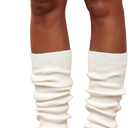 Women Leg Warmers 80s 90s Y2K Style Ribbed Knit Boot Socks for Yoga Dance Sports