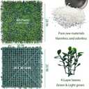 ODTORY Artificial Grass Wall Backdrop Panels: 20X20 in 24P UV-Anti Greenery Boxwood Panels for Indoor Outdoor Green Wall Decor & Ivy Fence Covering Privacy