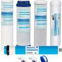 Geekpure 5 Stage Reverse Osmosis Replacement Filter Set with 50 GPD Membrane -Standard 10 Inch
