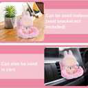 Car Safety Seat for Dolls, Pink Decorative Sofa Seat with Soft Furry Cushion and Headrest for Car Air Vents Decor to Display Doll Toy Ornaments Accessories
