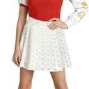 Zombies Costume for Girls, 3PCS Kids Cheerleader Uniform Outfit Halloween Cosplay Party Clothes (White)