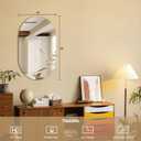 36" x 24" Frameless Mirror Wall Mirror, Modern Oval Bathroom Mirror with Polished Edge, Hang Horizontally or Vertically, for Bedroom Bathroom Livingroom Gym Entryway and More