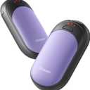 OCOOPA Magnetic Hand Warmers Rechargeable 2 Pack, Electric Handwarmers, Smart Heating UL Certified, 3-Settings,Portable Heater, Ultra Slim Pocket, Hunting Essentials, Gifts for Christmas Men, UT3 Lite (Purple)